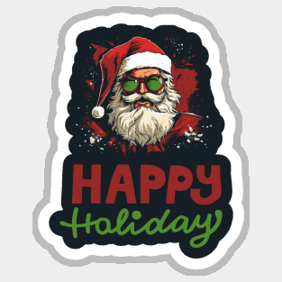 Christmas: Happy Holiday Sticker